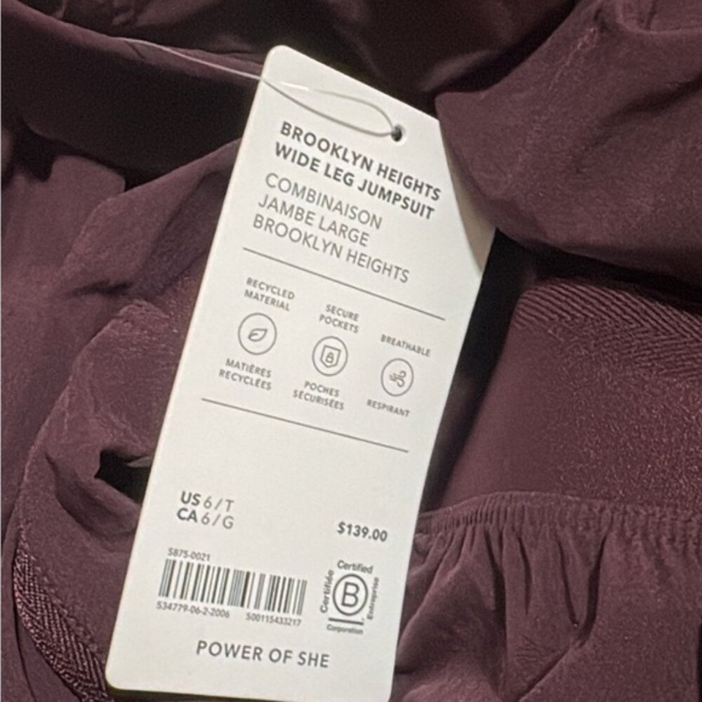 Athleta Brooklyn Heights Wide Leg Jumpsuit // Spiced Cabernet - Picture 11 of 11